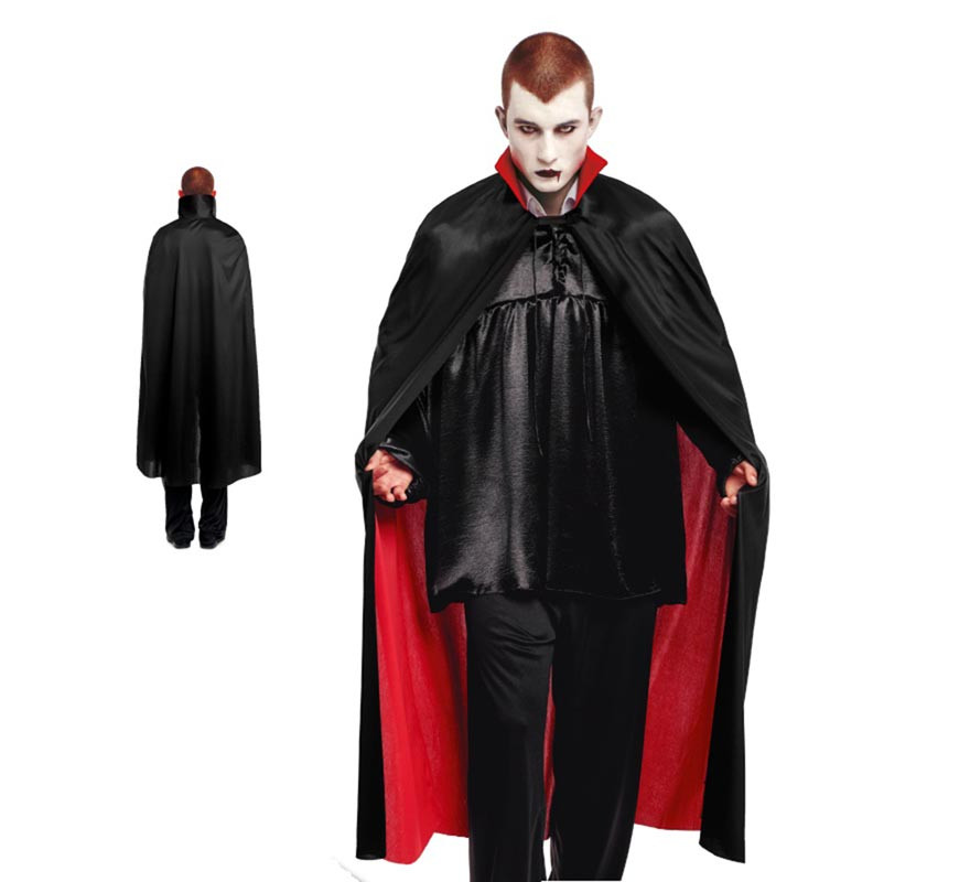 Cape De Vampire Noire Et Rouge Cm