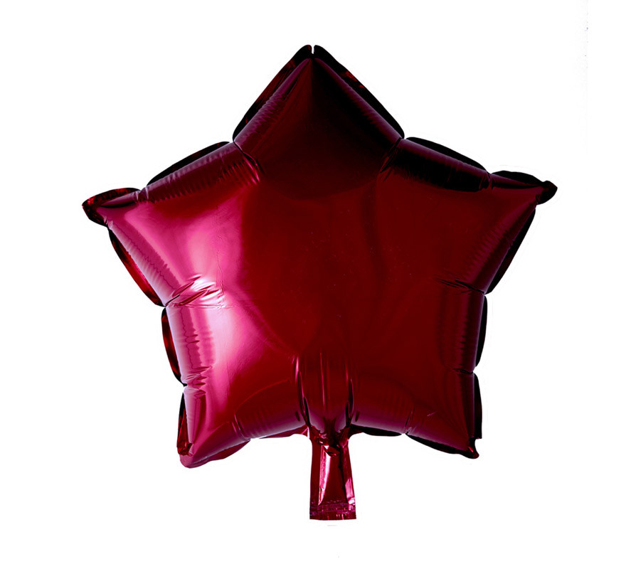 Ballon aluminium étoile grenat 46 cm