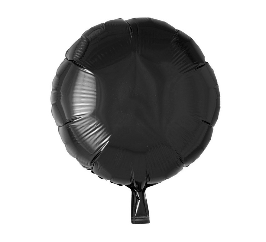 Globo De Foil Redondo Negro De 46 Cm