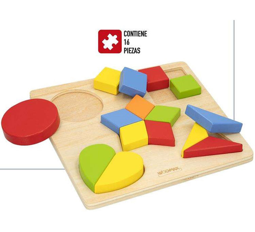 Puzzle Figuras Geometricas Madera Tablero Atelier Yuwa Ciao Jp