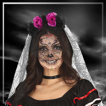 Day of the dead head accessories