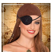 Accesorios cabeza de piratas, bucaneros y corsarios