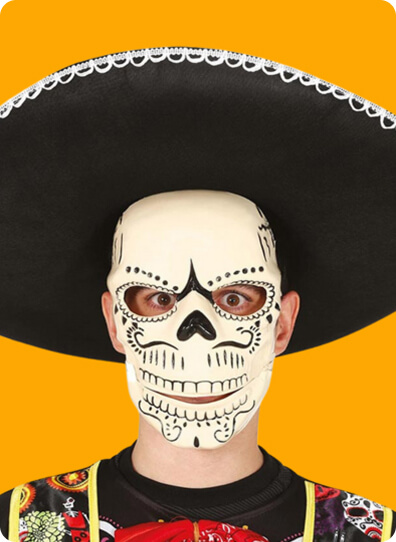 Masken und Halbmasken Skelette und Tod