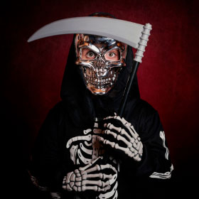 Skelett und Tod Kostüme