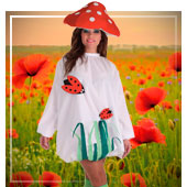 Fruit, flowers and vegetables costumes for woman