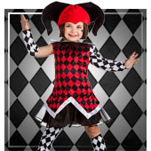 Clowns, circus and harlequins costumes for girls