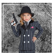 Gangsters and Mafiosi costumes for girl