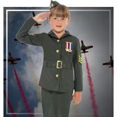 Military and army costumes for girl