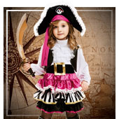 Pirate, buccaneer and corsair costumes for girls