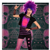 Rock and punk costumes for girl