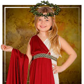 Costumes for girls as Romans, Egyptians and Greeks