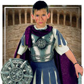 Costumes for boy of Romans, Egyptians and Greeks