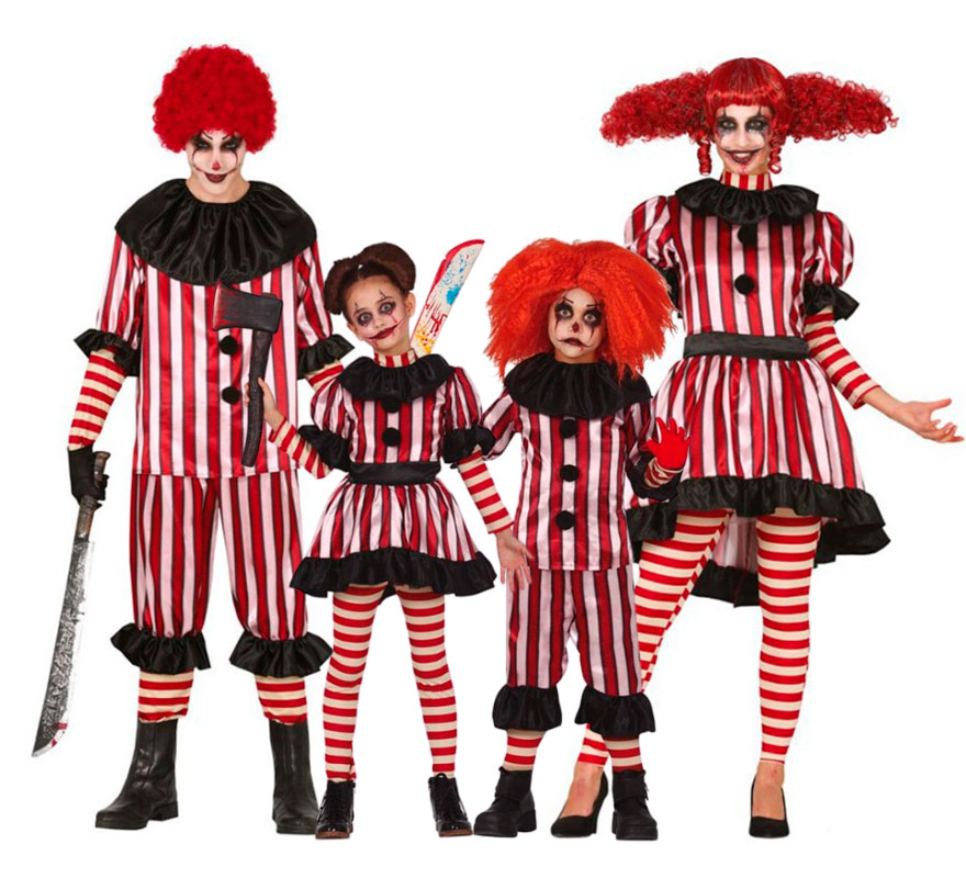 costume da clown strisce per i bambini