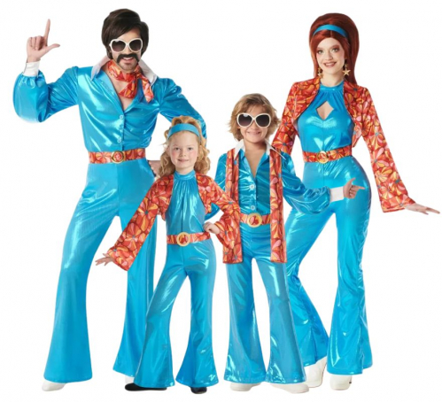 Blaue Disco-Gruppe der 70er-Jahre