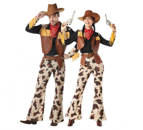 Cowboy-Paar mit Fransen