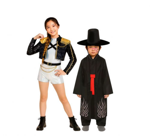 Golden singer and demon kids' couple