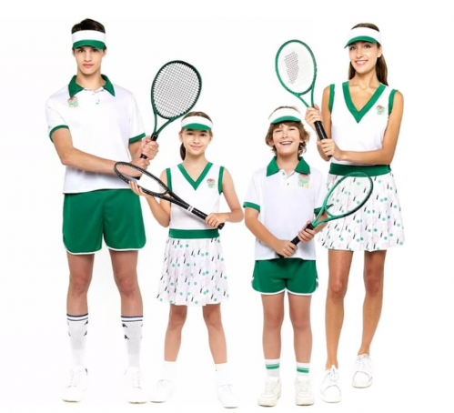 Groupe de tennismen rétro