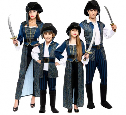 Gruppe blauer Piraten