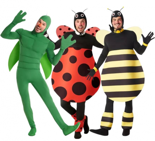 Gruppo di insetti da giardino