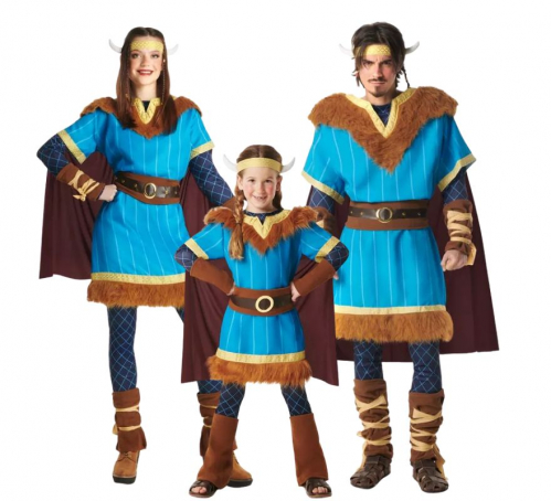 Gruppo di vichinghi blu