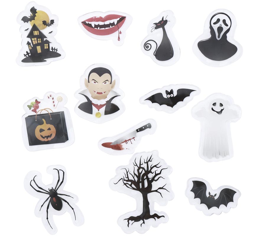 12 Dracula and Ghost Gel Stickers assorted models 12 Dracula and Ghost Gel Stickers assorted models