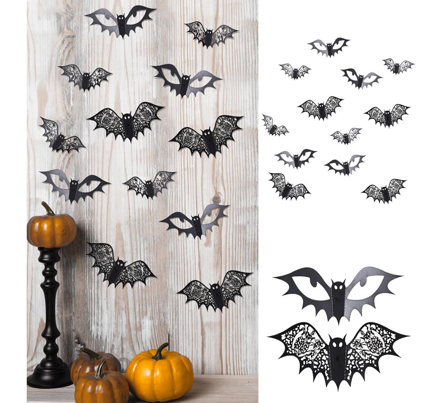 12 Openwork Bat Silhouettes