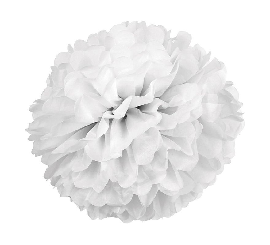 2 paper pompoms 42 cm in diameter in various colors