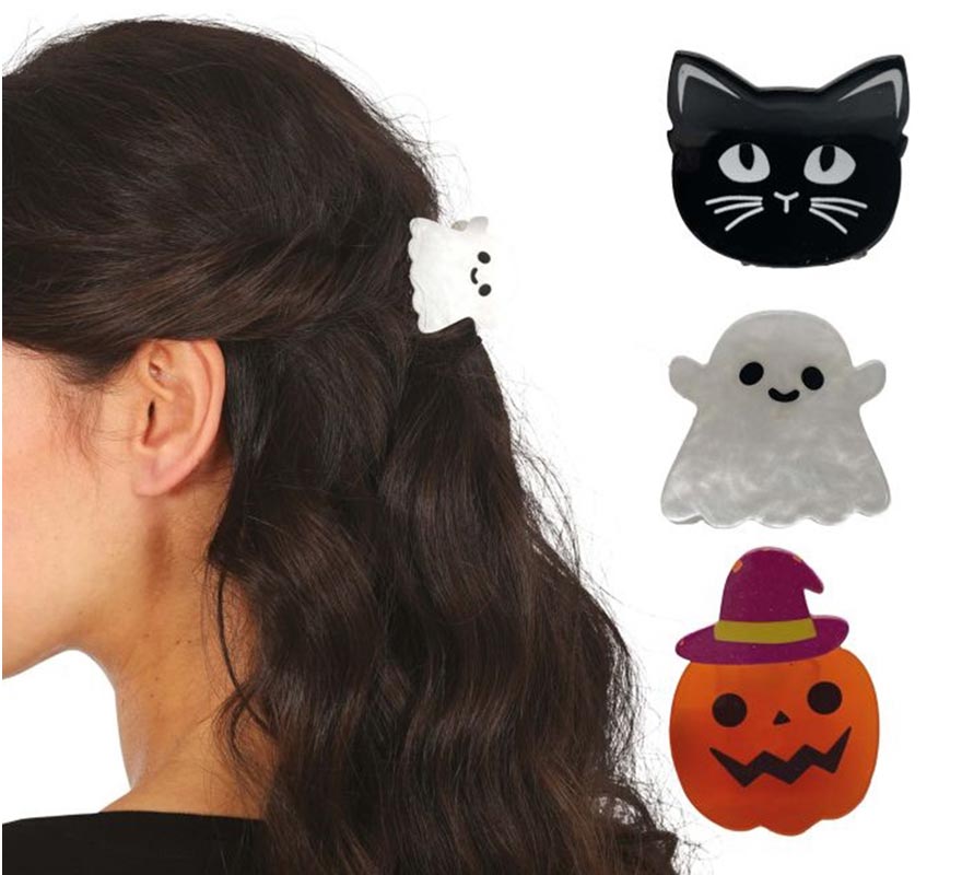 3 Halloween Hair Clips 4cm