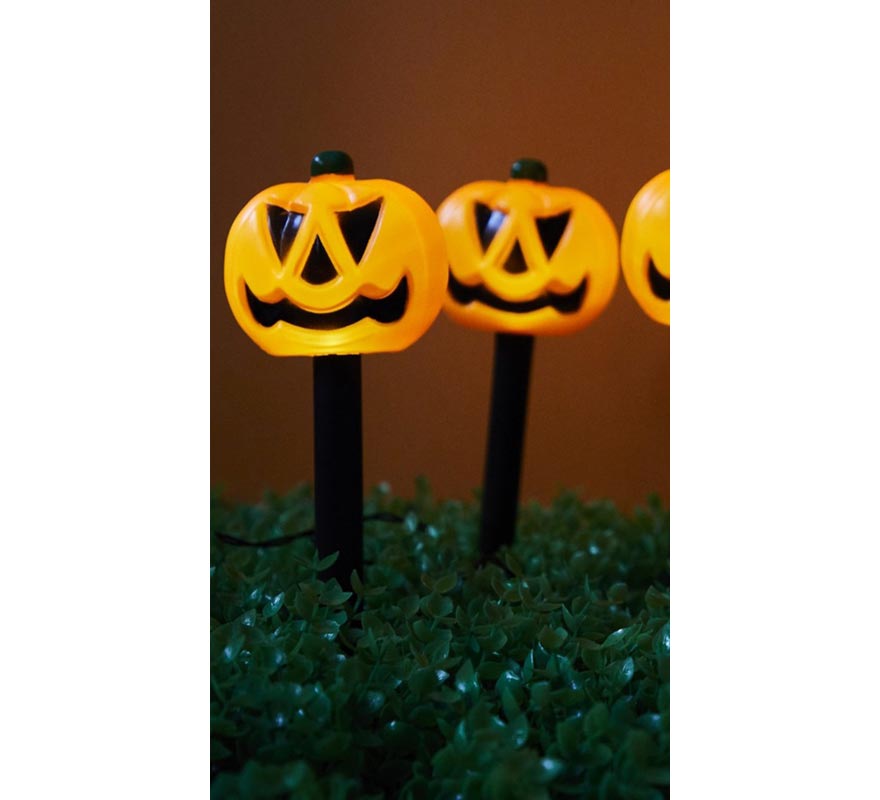 5 Pumpkin Lanterns LED lighting 8x39 cm