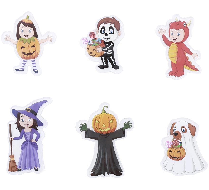 6 Gel Stickers Children in Costumes in assorted models