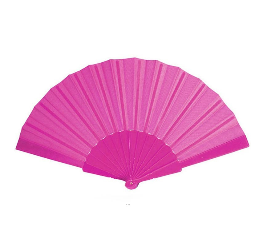 43 cm fuchsia plastic fan