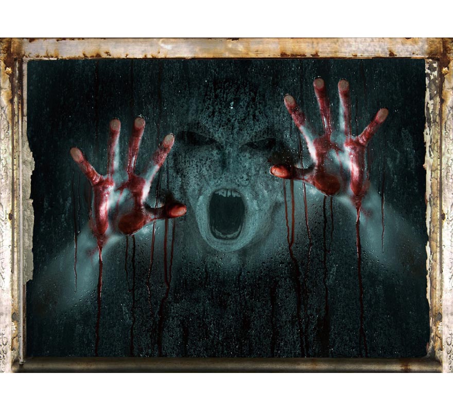 3D Bloody Hands Sticker 45x60 cm