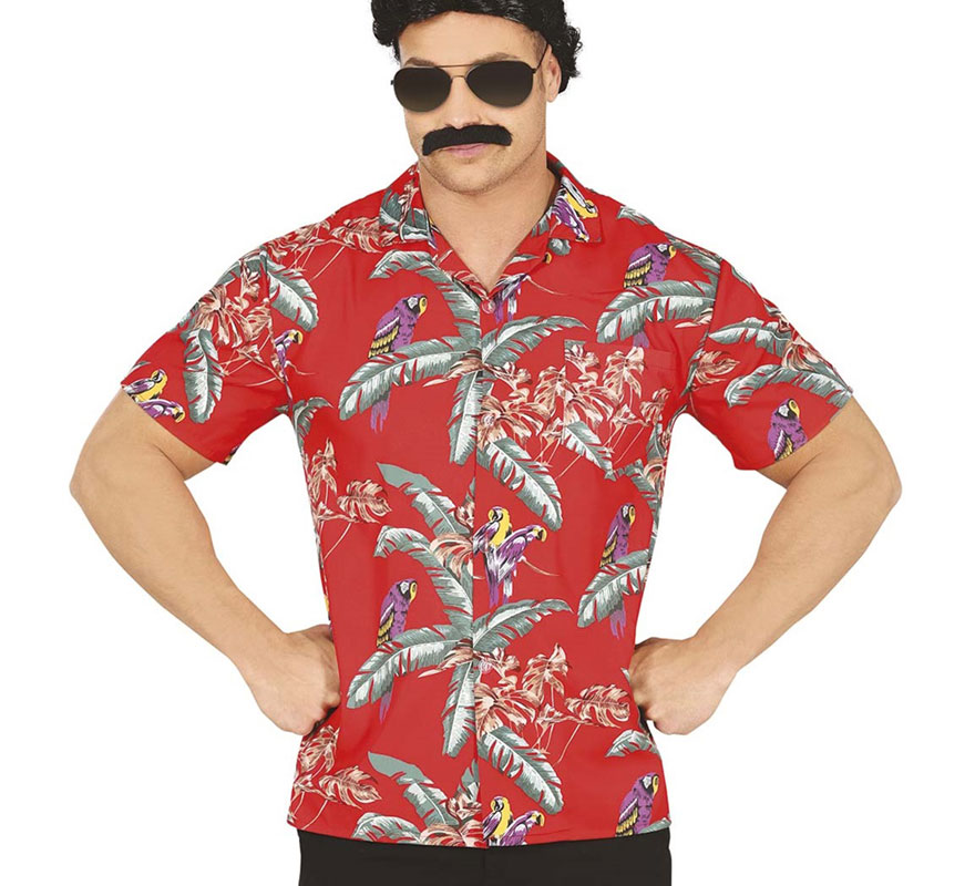Chemise Hawaïenne avec Perroquets pour Adulte-0