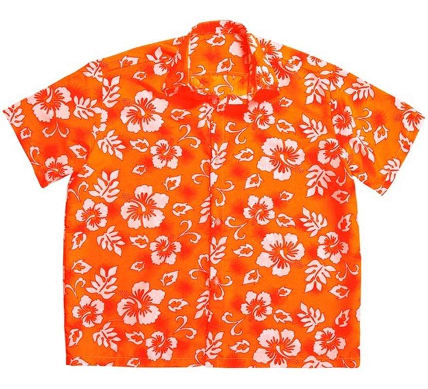 Camisa Hawaiana De Manga Corta W WIDMANN – Estampado De Flores Y Cacatúa Para Fiesta De La Playa
