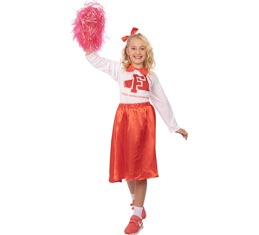 Red and white 50s cheerleader costume for girls