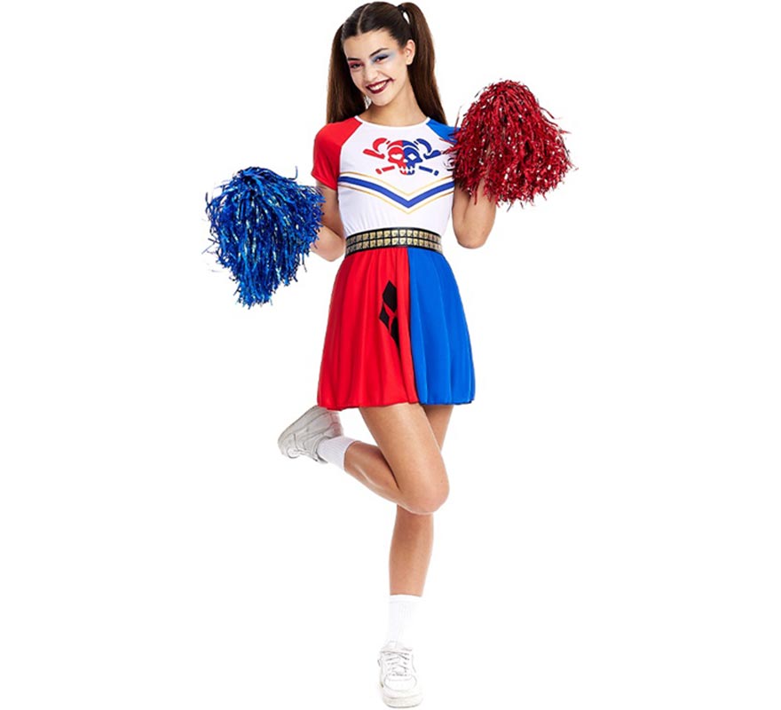 Costume da Cheerleader Sadica bicolore per donna