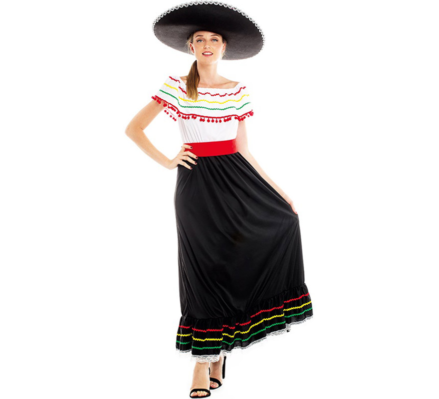 Costume da bellezza messicana con gonna per donna