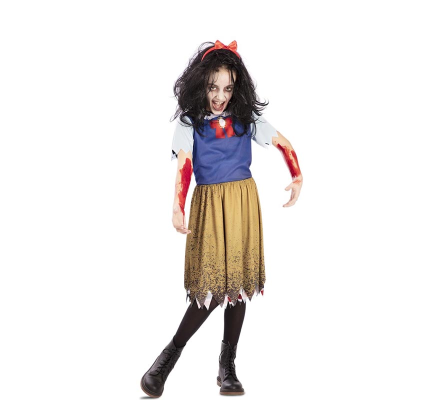 Disfraz Animadora Morada Zombie para niña