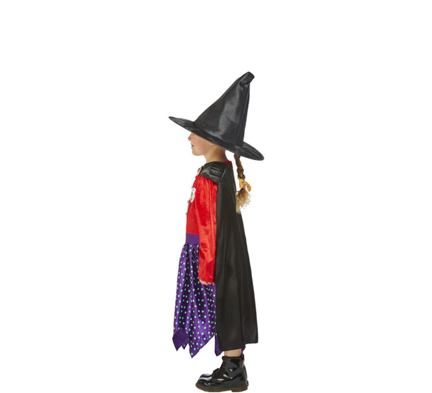 Costume da strega Camera sulla scopa per bambina