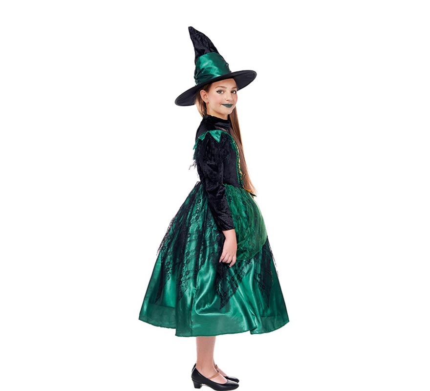 Costume da strega magica verde per bambina