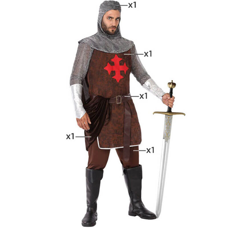 Costume da cavaliere medievale per