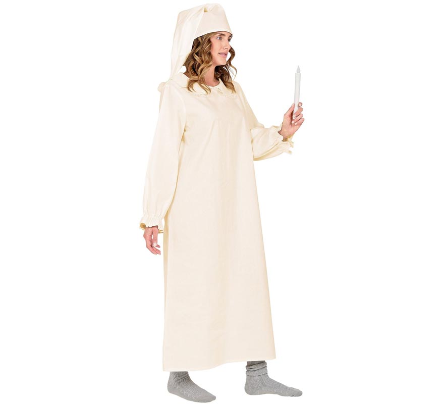 Costume chemise de nuit vintage avec chapeau pour adultes-0