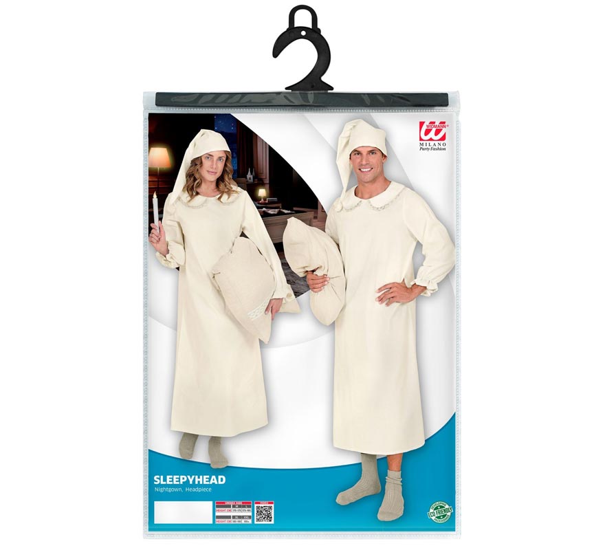 Costume chemise de nuit vintage avec chapeau pour adultes-2