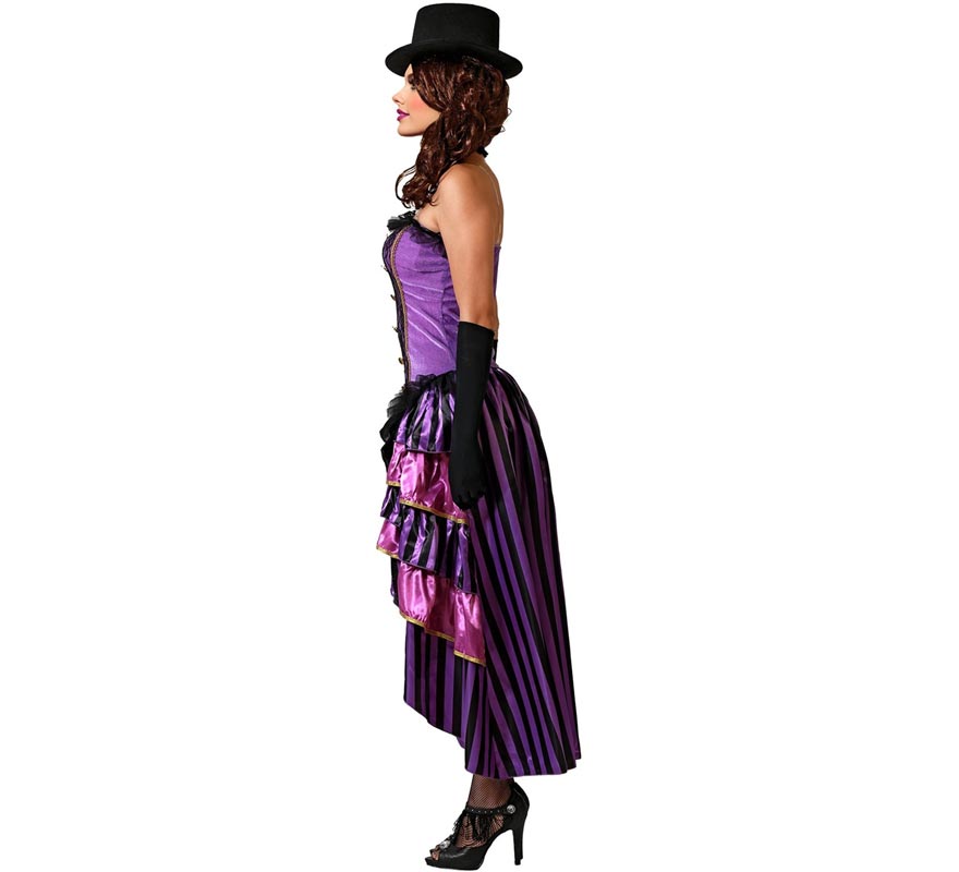 Elegantes lilafarbenes Can-Can-Kostüm für Damen-0