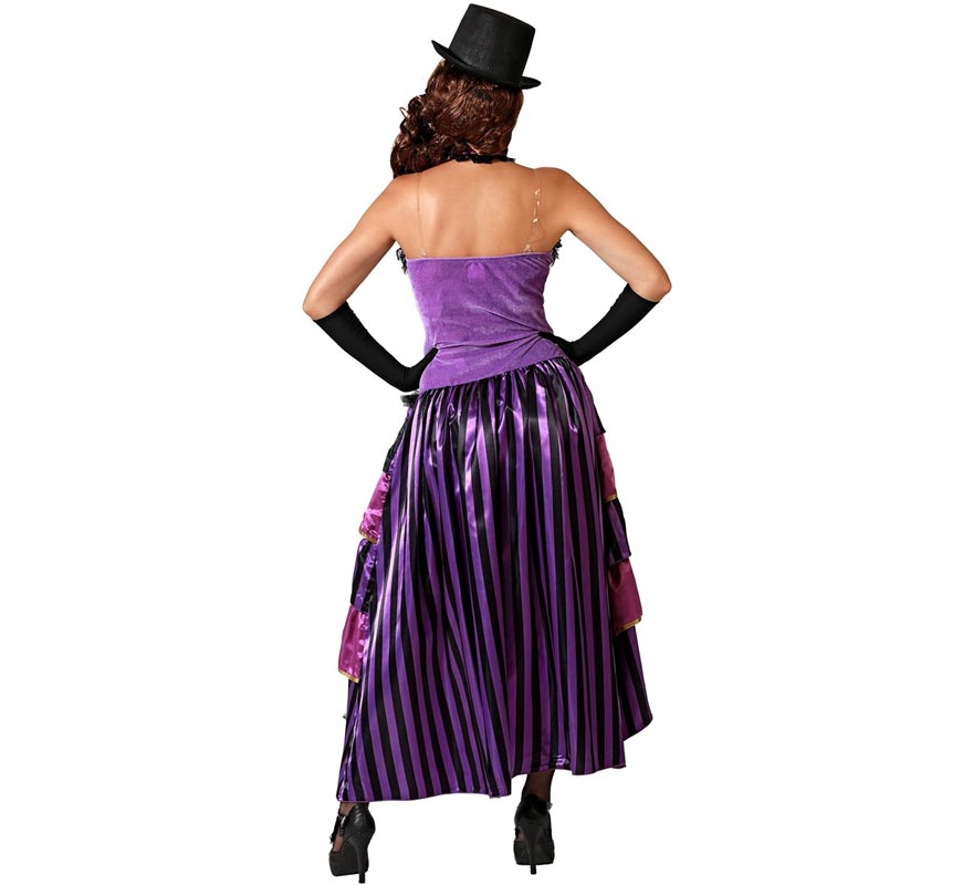 Elegantes lilafarbenes Can-Can-Kostüm für Damen-2