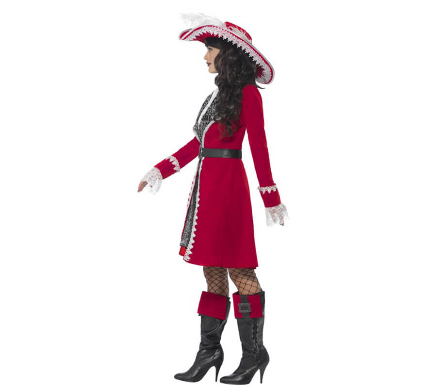  FantastCostumes Disfraz completo de capitán pirata para mujer,  disfraz de lujo con sombrero : Ropa, Zapatos y Joyería