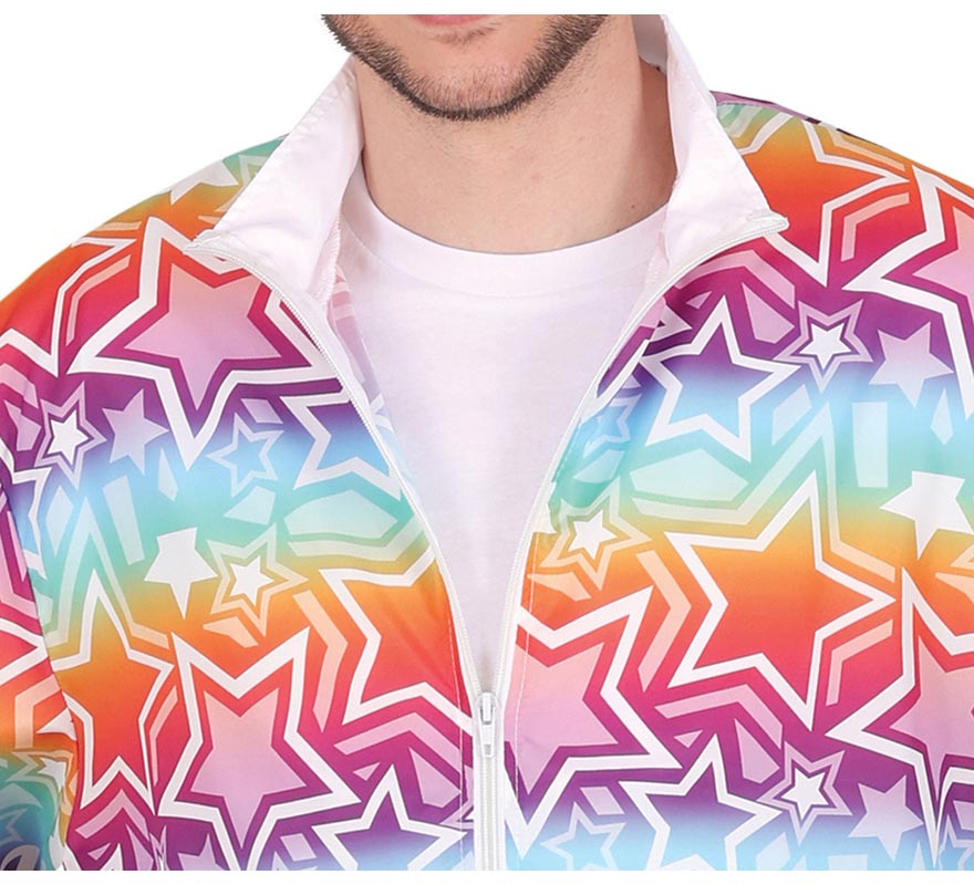 Costume survêtement multicolore années 80 homme