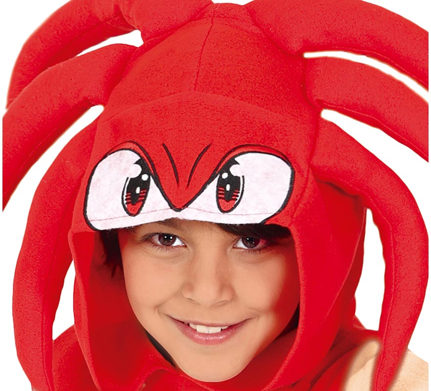Fato de Red Knuckles Sonic para criança-0