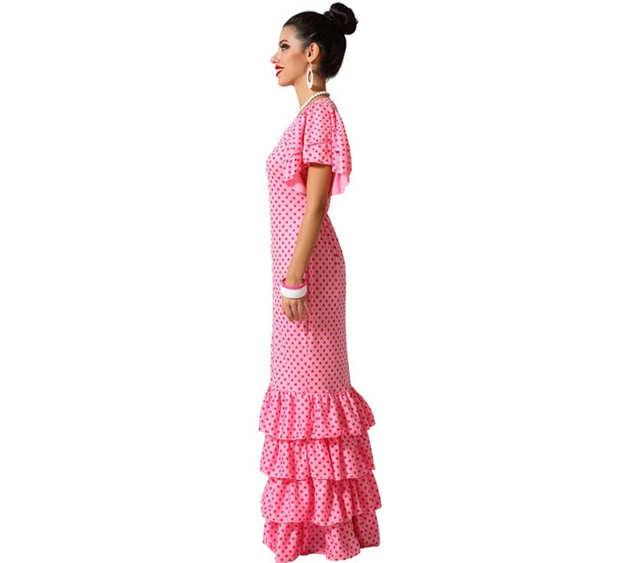 ▷ Disfraz de sevillana rosa para adulto - Disfraces El Carrusel