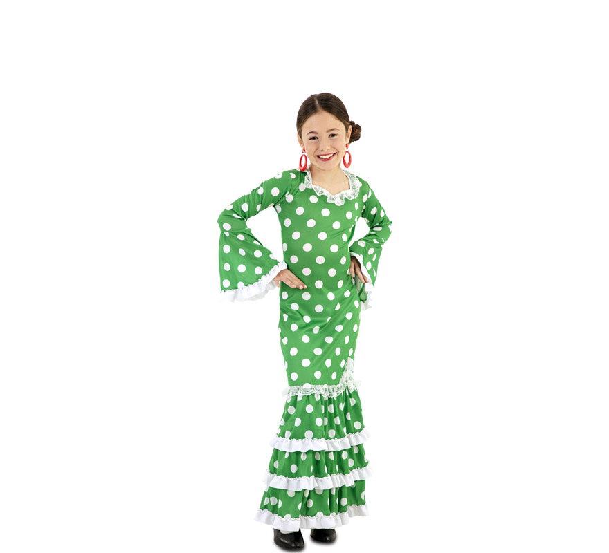 Disfraz de sevillana verde para mujer